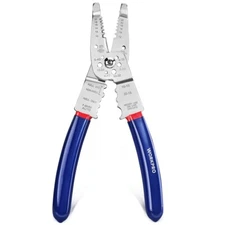 WORKPRO Wire Stripper Cutter Multi-Purpose Crimper Long Nose Plier 10-22 AWG NEW