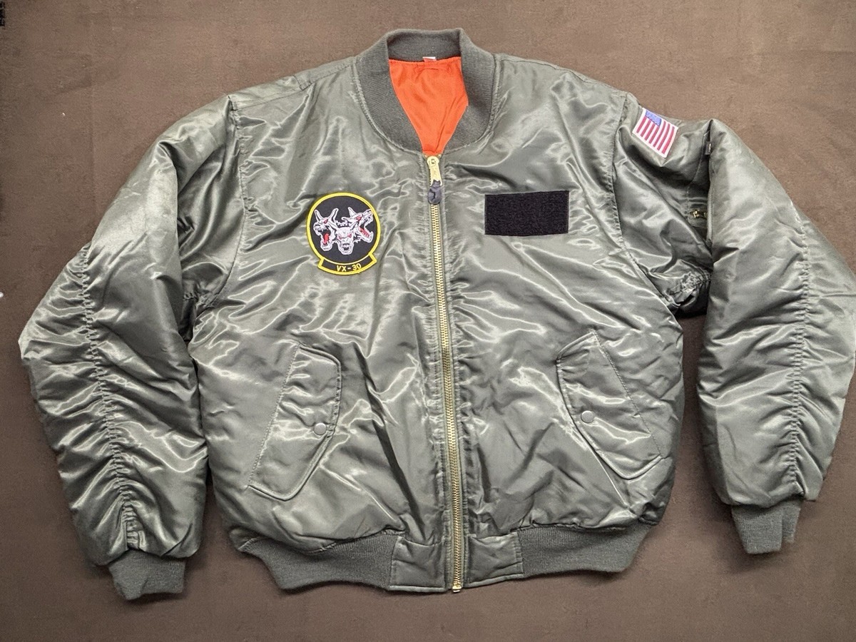 US Air Force MA-1 Bomber Jacket Patches XL Point Mugu VX-30 VAW 