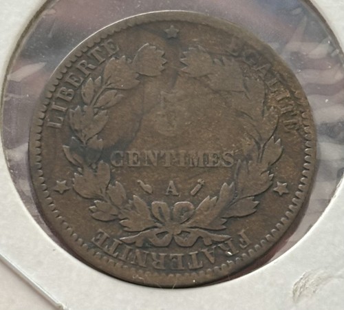 1892 A France 5 Centimes - Picture 2 of 2