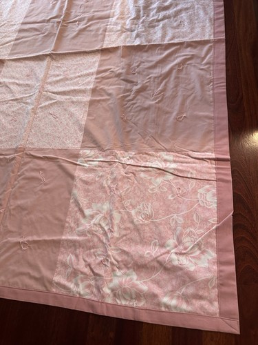 Quilt Bedspread Pink Shade 80x60” Handmade Solid Floral Pattern Cottagecore - Picture 3 of 9