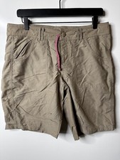 North Face Nylon Cargo Hiking Shorts Tan Brown Womens 10