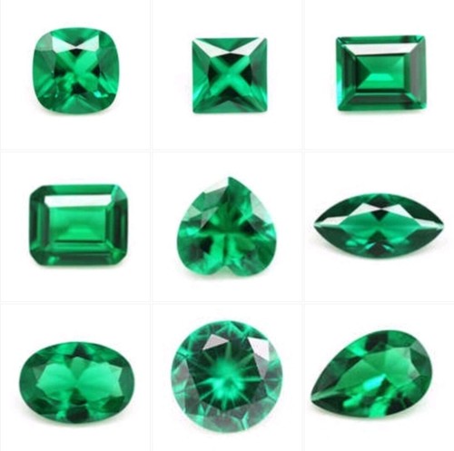 6mm To 10mm Round Synthetic Green Emerald Faceted Calibrated Loose Gemstone - Picture 12 of 24