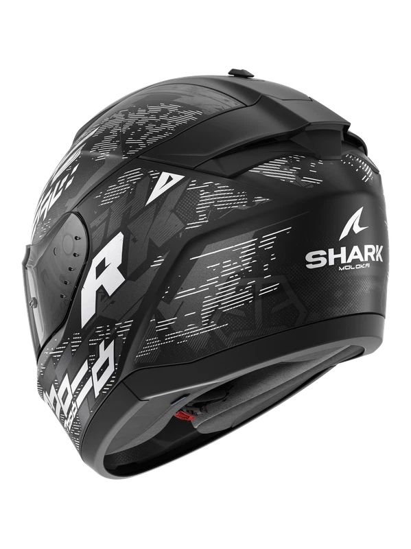 CASCO INTEGRALE SHARK RIDILL 2 MOLOKAI MAT KWS NERO BIANCO TAGLIA XS S M L - Image 2 of 3