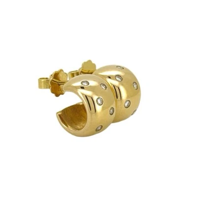 Creolen 750 Gelbgold Diamanten  - Bild 1 von 4