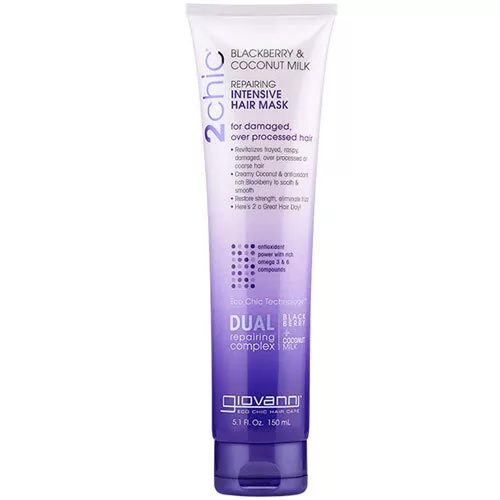 2Chic Blackberry & Coconut Milk Hair Mask 5 Oz By Giovanni Cosmetics - Picture 1 of 1