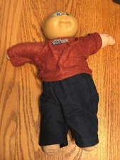 1985 Cabbage Patch Bald Boy Doll who has been loved needs a good bath !