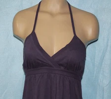 NEW Aeropostale Junior's Purple Pointelle Halter Top Medium  see measurements *