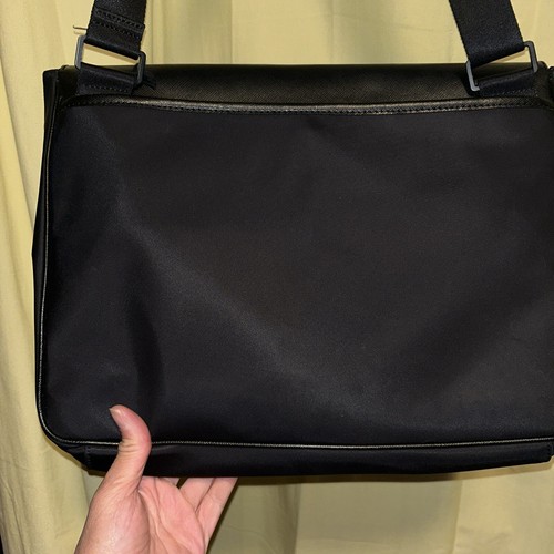 New w/tag CALVIN KLEIN Black Saffinao Leather Briefcase LapTop Organizer $218 - Picture 5 of 11