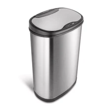 Nine Stars 13.2 Gallon Trash Can,Motion Sensor Kitchen Trash Can,Stainless Steel