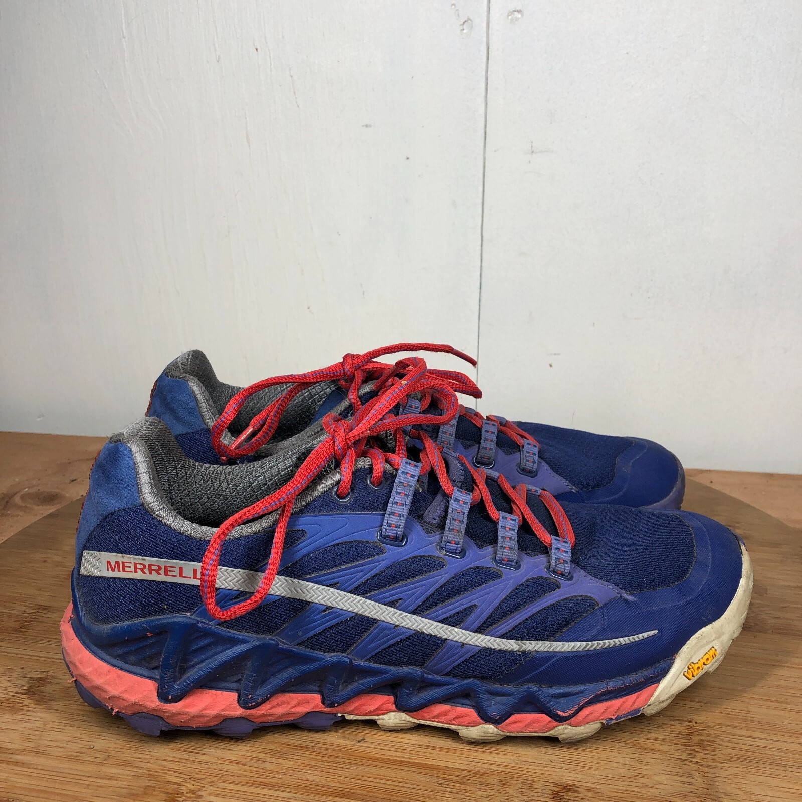 Scarpe da ginnastica Merrell da donna 8 5 All Out Peak Trail Running blu escursionismo