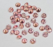 10 PCS. ROUND MACHINE CUT 3 MM. PEACHY ORANGE PADPARADSCHA SAPPHIRE LAB CORUNDUM