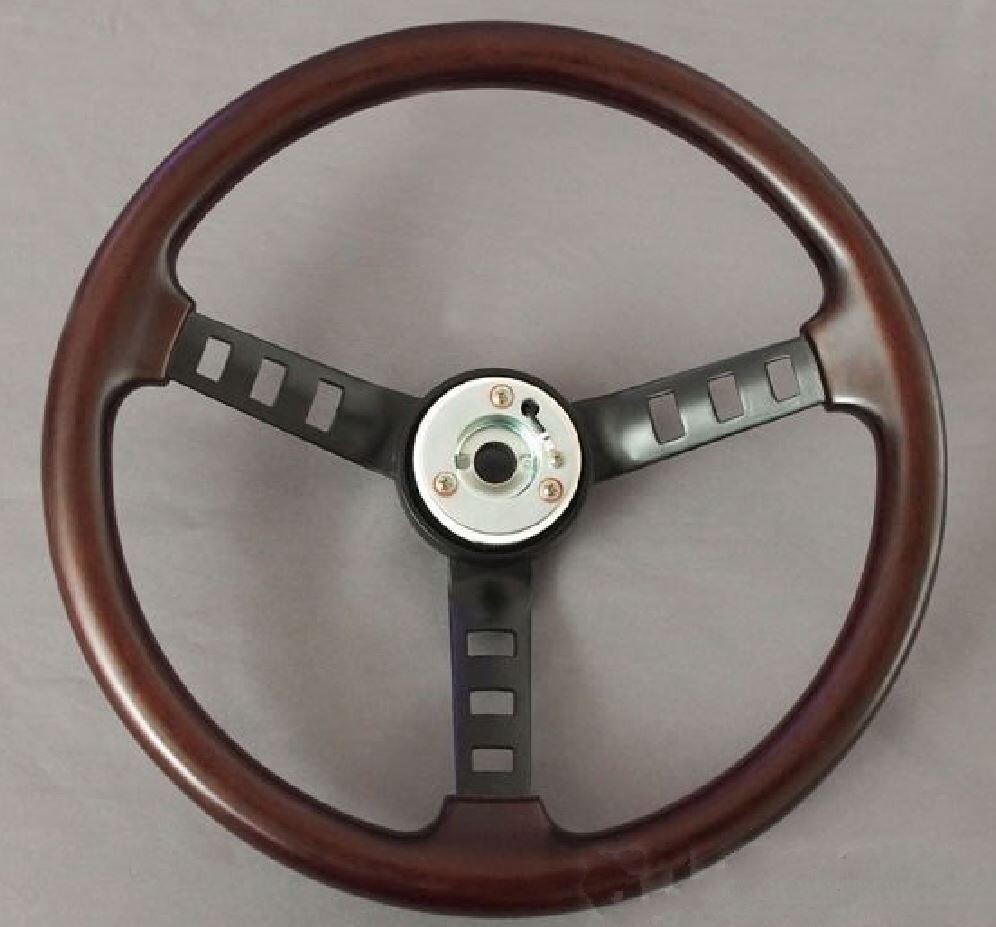 パーツ ALL WOOD Steering Wheel Amazon.com: Hot Rod Street Rod Muscle Car 14
