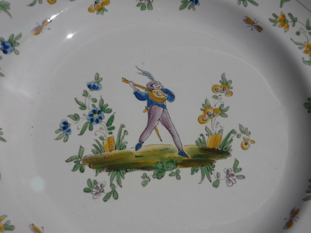 ASSIETTE CERAMIQUE ARA ALFRED RENOLEAU ANGOULEME DECOR MUSICIEN