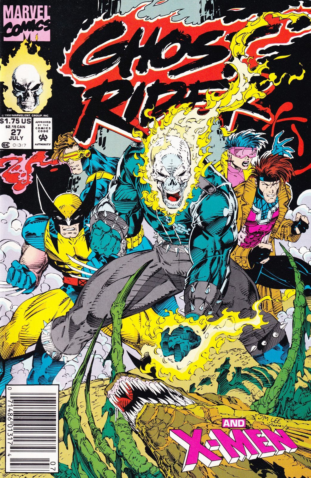 Ghost Rider #27 Jim Lee Newsstand Cover Marvel Comics