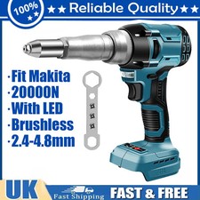 Cordless Electric Rivet Gun Brushless with LED Fit Makita 18V Li-ion Battery UK