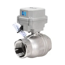 2 Way 2" 110-230VAC Stainless Steel On/Off Normally Closed Electrical Positio...