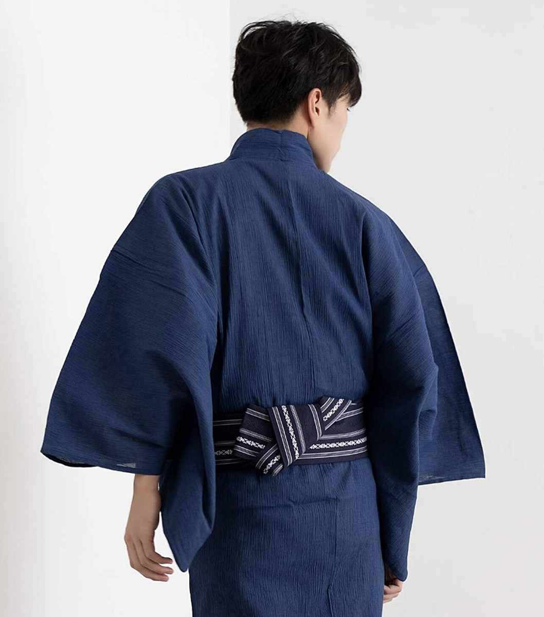 Microsoft - yukata Men's Yukata Robe Japanese Summer Kimono - Diamond Pattern