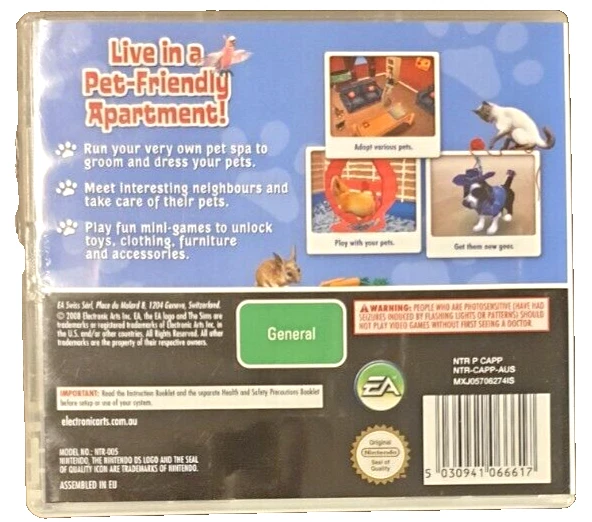 THE SIMS 2: APARTMENT PETS Game for Nintendo DS Complete Game Including Manual. - Image 2 of 3