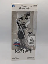 Black Canary DC Bombshells FANEXPO B&W Sketch Vinyl Figure Cryptozoic NEW!