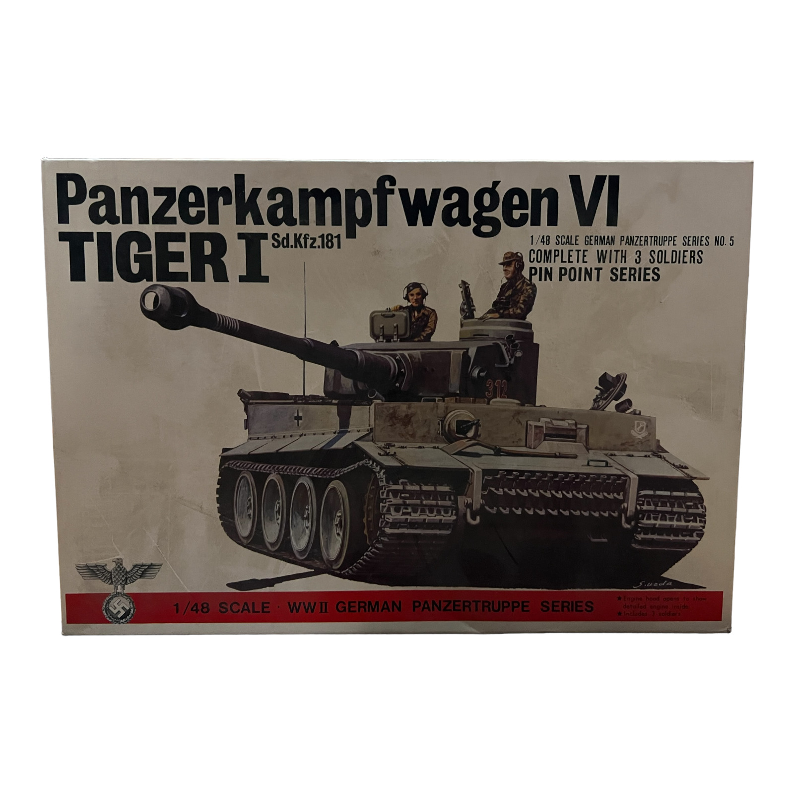 Vintage Bandai Panzerkampfwagen VI Tiger I 1/48 Scala 8225