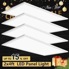 4X 75W 2x4 FT Flat LED Troffer Panel Light Drop Ceiling Panel Recessed Daylight