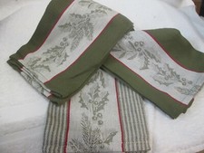 Kitchen Time Set Of 3 Green Multicolor Kitchen Towels New With Tag 100 Cotton