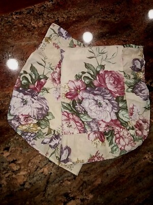 2 Crown Crafts Standard Kensington Floral Violet Ruffled Pillow Shams