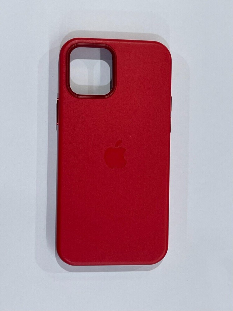 Apple iPhone 12 Mini Leather Case in Scarlett w/ MagSafe (Product) RED - Genuine