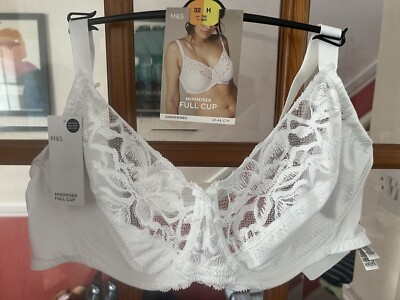 Marks & Spencer Underwired Non Padded Minimiser Full Cup Bra - 32H BNWT Free P&P