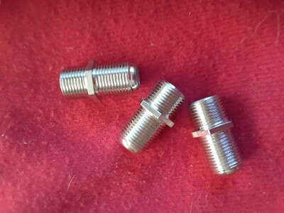 2-Pack TV Coaxial To F Type Adapter - Barrel Connector For Cable & Satellite