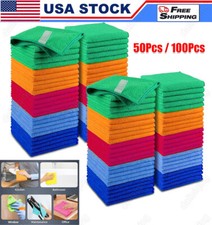 Microfiber Cleaning Cloth Set Of 50 Towel Rag Car Polishing Detailing No-scratch