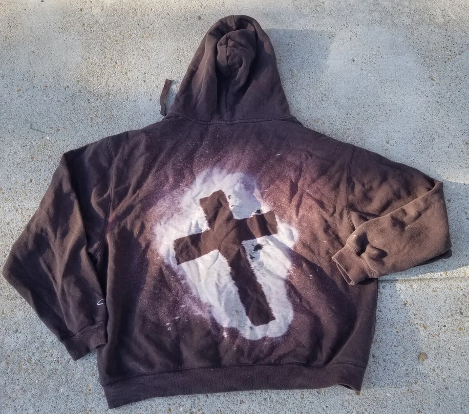 JC Jesus Christ Cross Christian Religious God Adult Long Sleeve Hoodie Sweatshir - Image 2 of 4
