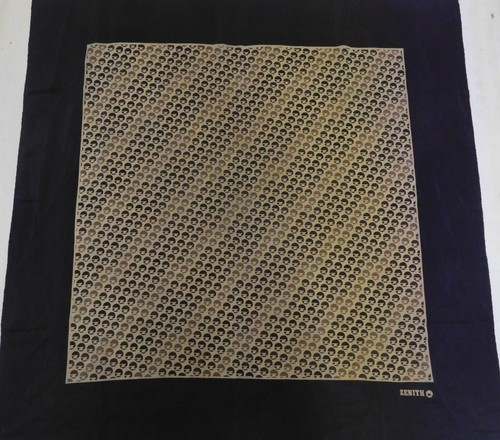 Foulard Vintage Femme 100% Soie - 82x86cm - Multicolore Motif 80's
