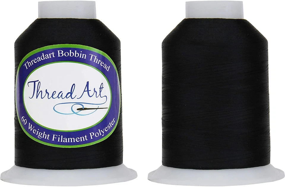 ThreadArt Bobbin Thread -5000 Meter Cones- Black or White for Machine Embroidery - Image 2 of 4