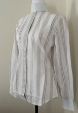 Miku English Hunt Show Shirt- light purple and white (Size 36/US M/L)-LS