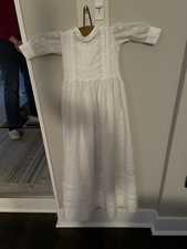 Antique Unisex Christening Gown/dress White