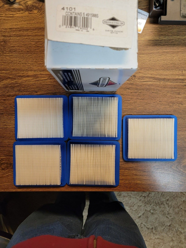 Briggs & Stratton 4101 5-Pack Of 491588S Flat Air Filter Cartridge - View #2