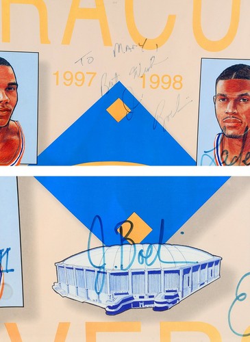 SYRACUSE BASKETBALL AUTOGRAPHED 1997-1998 TEAM POSTER SIGNED - Picture 7 of 10