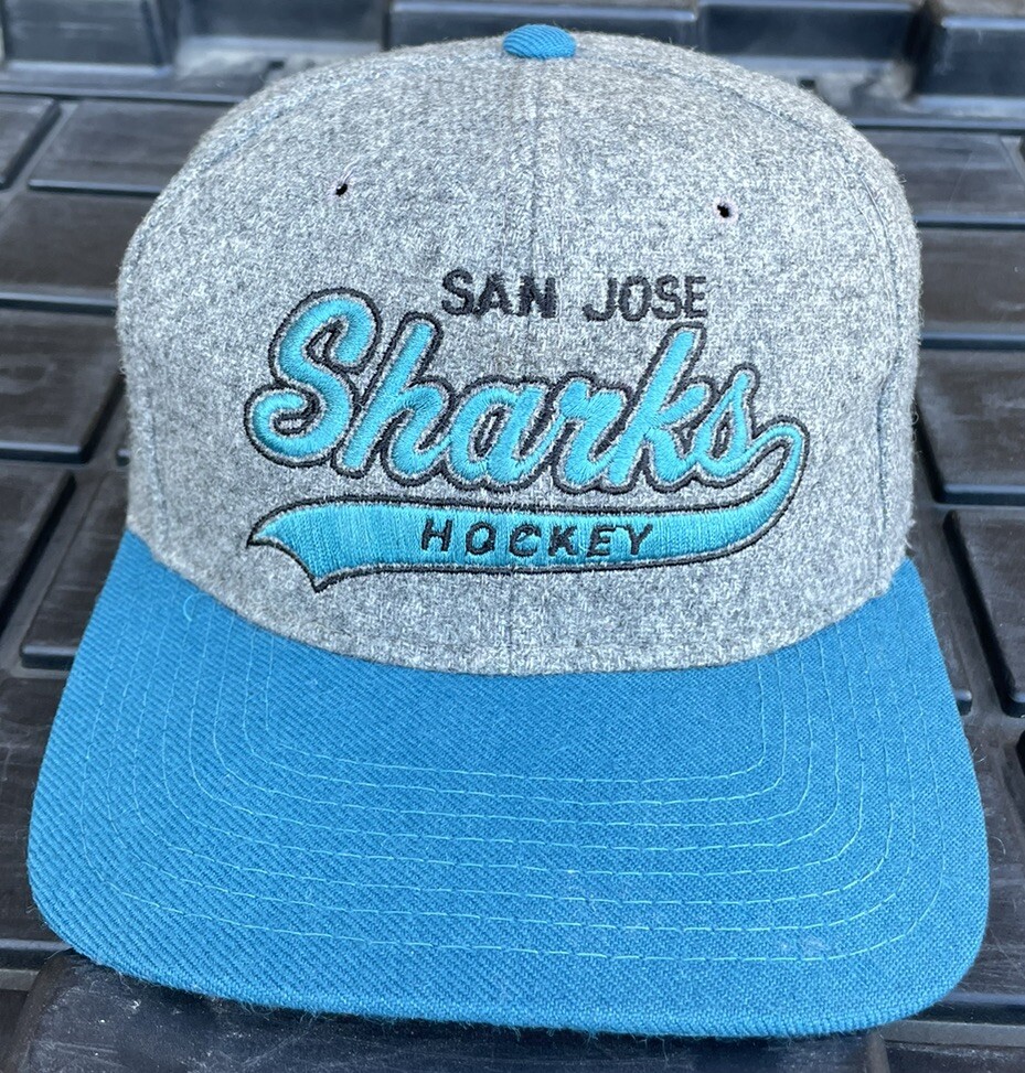 Vintage 90s San Jose Sharks Starter Script Melton Wool SnapBack 