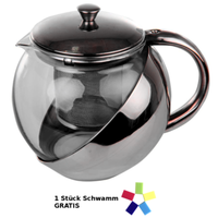 Ambition Teezubereitung Teekanne Aus Glas Stahl Teezubereiter Tee Geschenk 1,1L