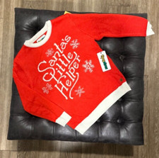 Christmas Youth Sweater Santa's Little Helper NWT Size Medium