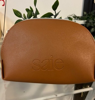 Saie Makeup Pouch, Camel Brown Color Bag NEW!