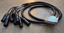 DB25 auf XLR 6 x male, 2 x female (NEU und unbenutzt)2 Meter
