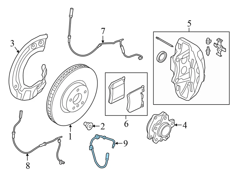 2017-2023 BMW 530I - Front Brake HOSE / LINE 6861805 - Image 3 of 4