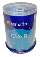Verbatim 94554 CD-R 700 MB/80 min Recordable Disc - Silver (100/PK)