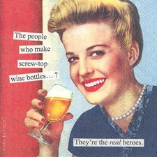 Boston International IHR Anne Taintor Cocktail Beverage Paper Napkins, 5 x 5