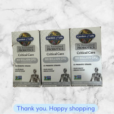 FOR 3 Garden of Life Dr Formulated Probiotics Critical Care 80 Billion CFU 30ct