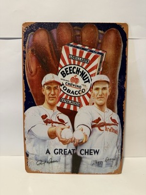 METAL SIGN 1934 Dizzy Dean Beech-Nut Chewing Tobacco  Vintage Look  12 x8 