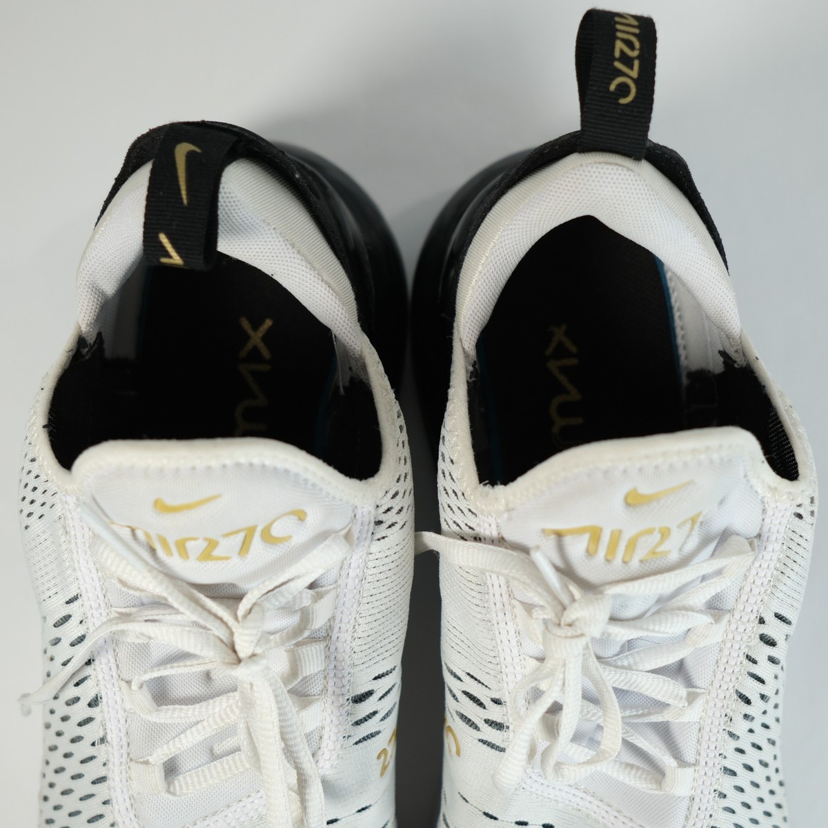 Nike Air Max 270 White Black University Gold Men display picture 1
