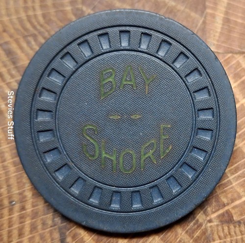 Elks Lodge #108 Mobile Al. Blue Illegal Casino Chip 'Bay Shore' 1930s